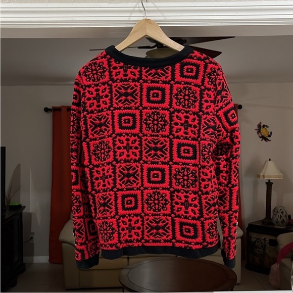 Vintage Stuart Alan Long Sleeve Red/Black Blazer/Jacket Size 18 - Picture 2 of 5